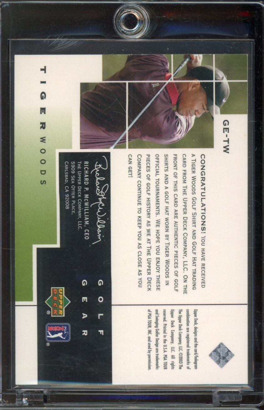 2003 Upper Deck Tiger Woods Golf Gear Eagle Triple Patch