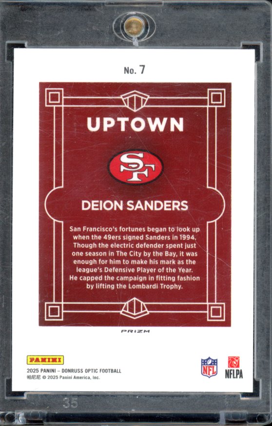 2025 Optic Deion Sanders Uptowns Case Hit Sp