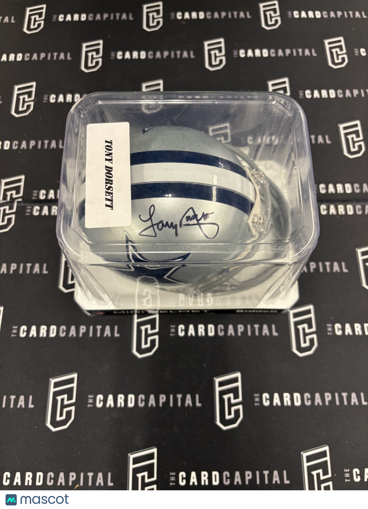 Tony Dorsett Signed Mini Helmet Cowboys BAS