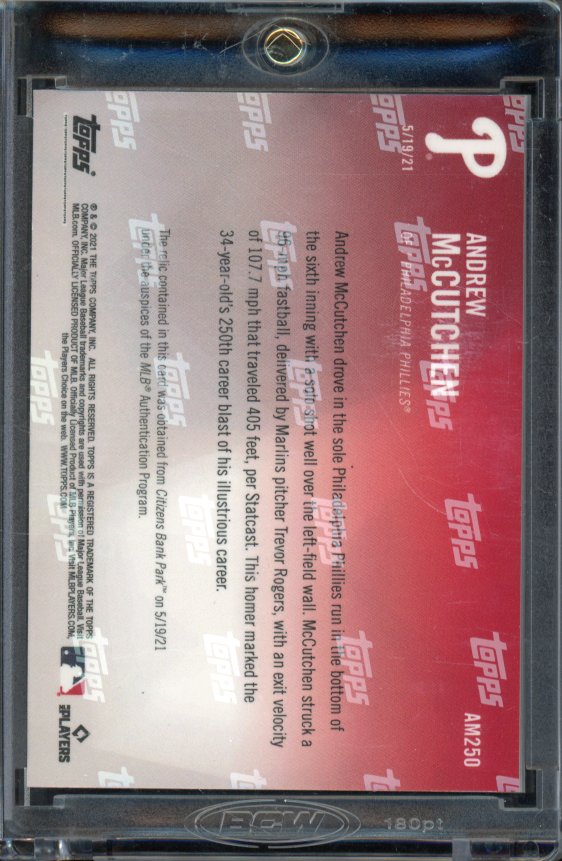 2021 Topps Now Andrew Mccutchen Base /99 250th HR