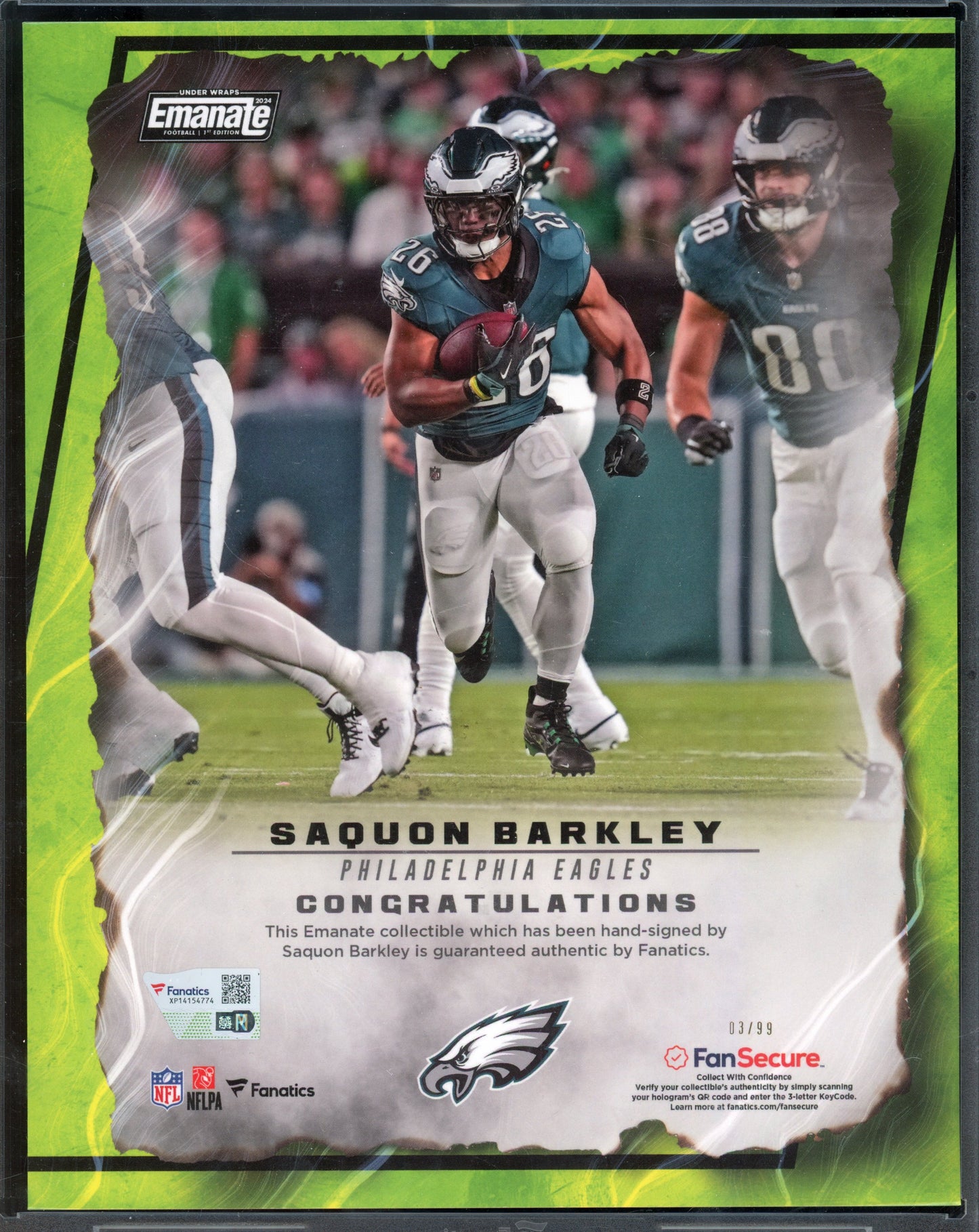 2024 Emanate Saquon Barkley Under Wraps Auto /99