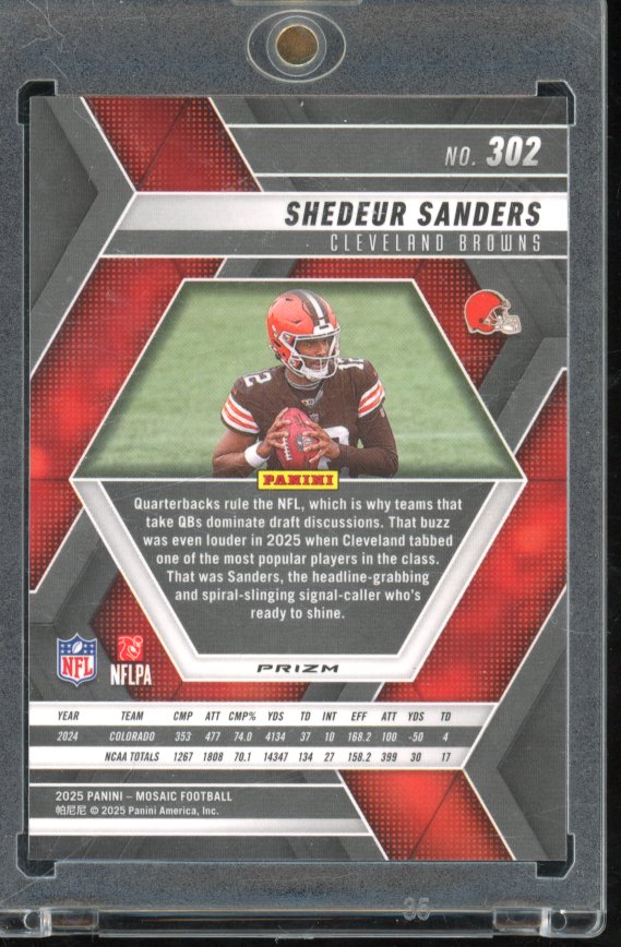 2025 Mosaic Shedeur Sanders Honeycomb Rookie Case Hit