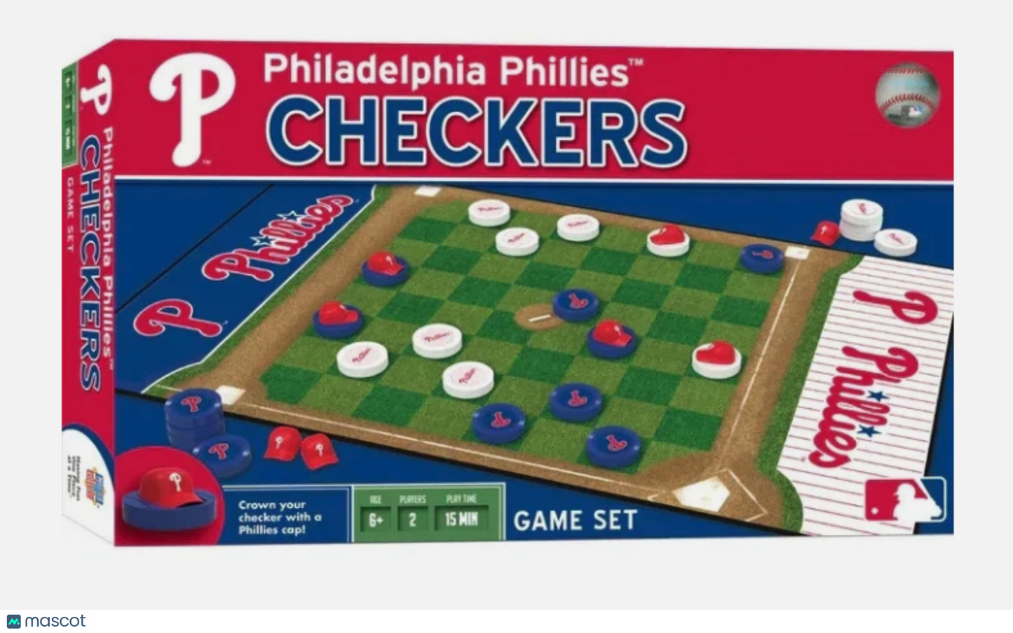 Philadelphia Phillies Checkers Board Game Set
