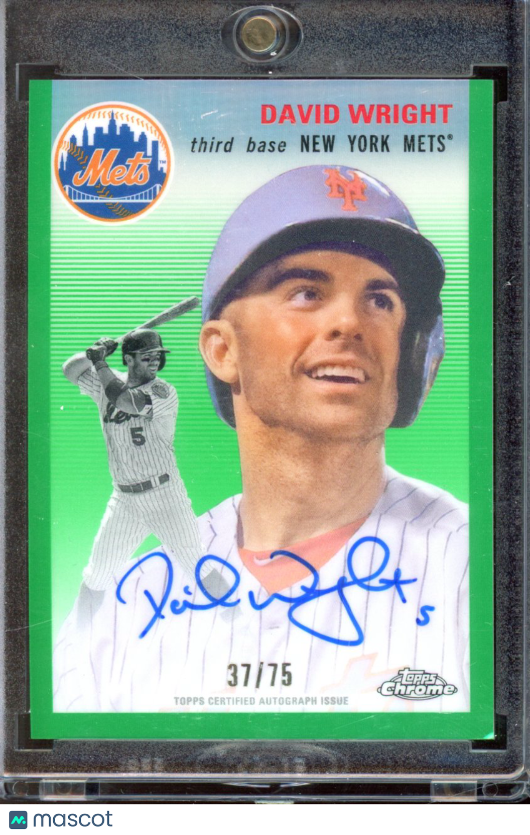 2023 Topps Chrome Platinum David Wright Green Auto /75