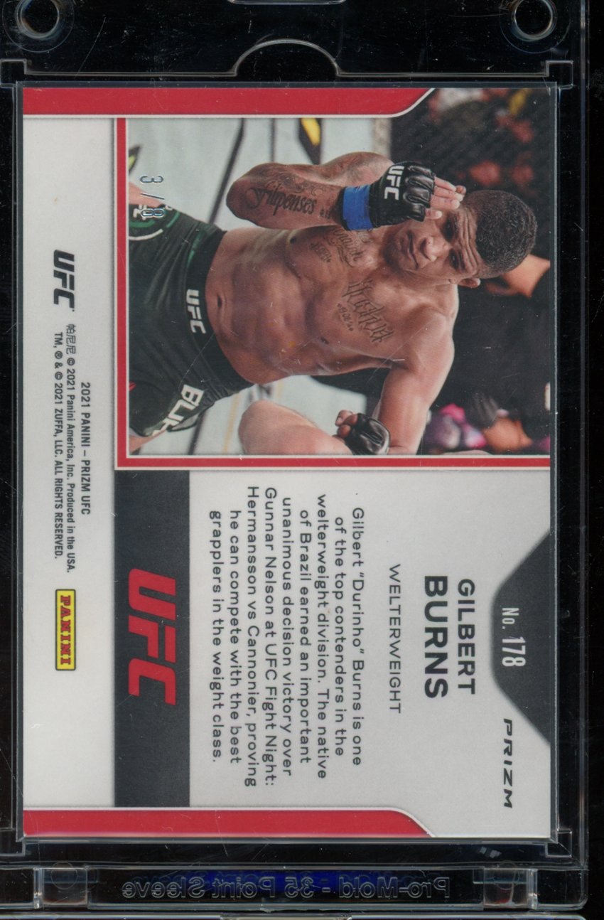 2021 Prizm Gilbert Burns Lucky Envelope Rookie /8