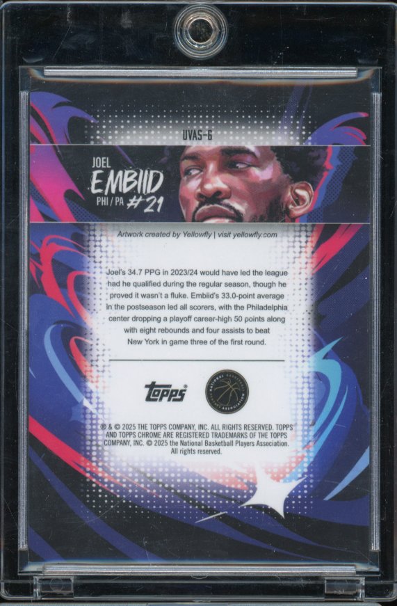 2025-26 Topps Chrome Joel Embiid Ultra Violet Case Hit