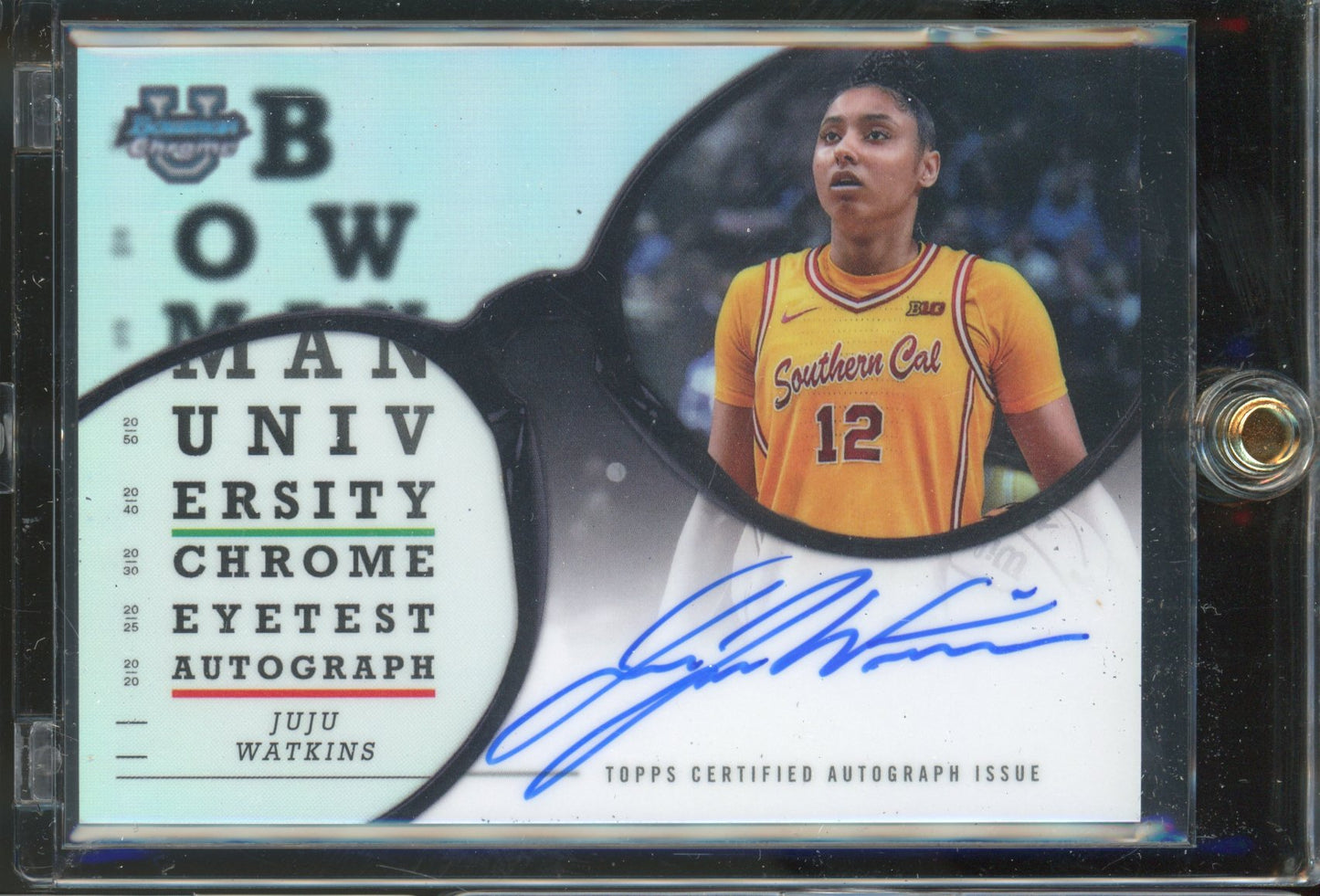2024 Bowman Chrome U Juju Watkins Eye Test Auto ON CARD
