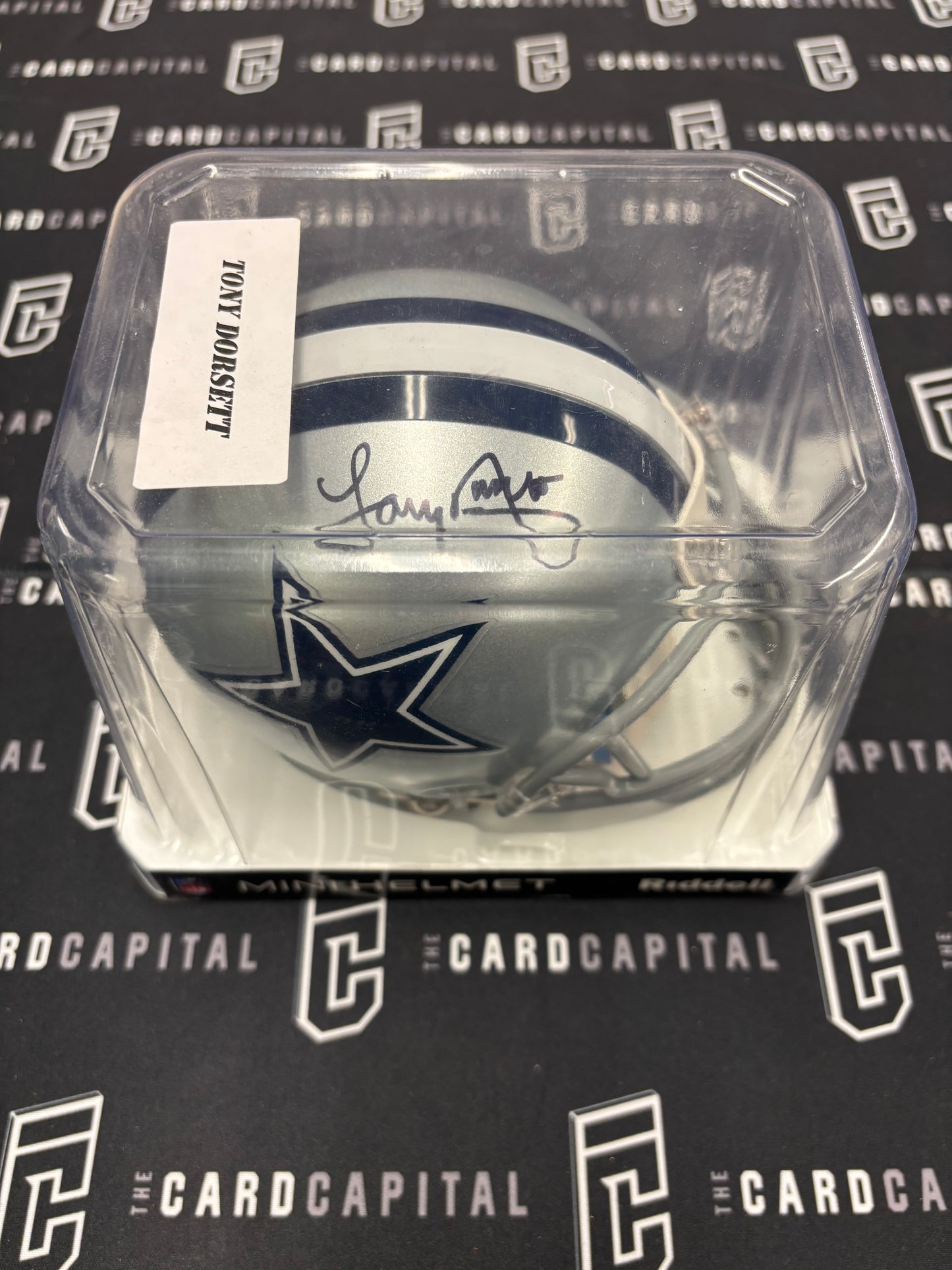Tony Dorsett Signed Mini Helmet Cowboys BAS