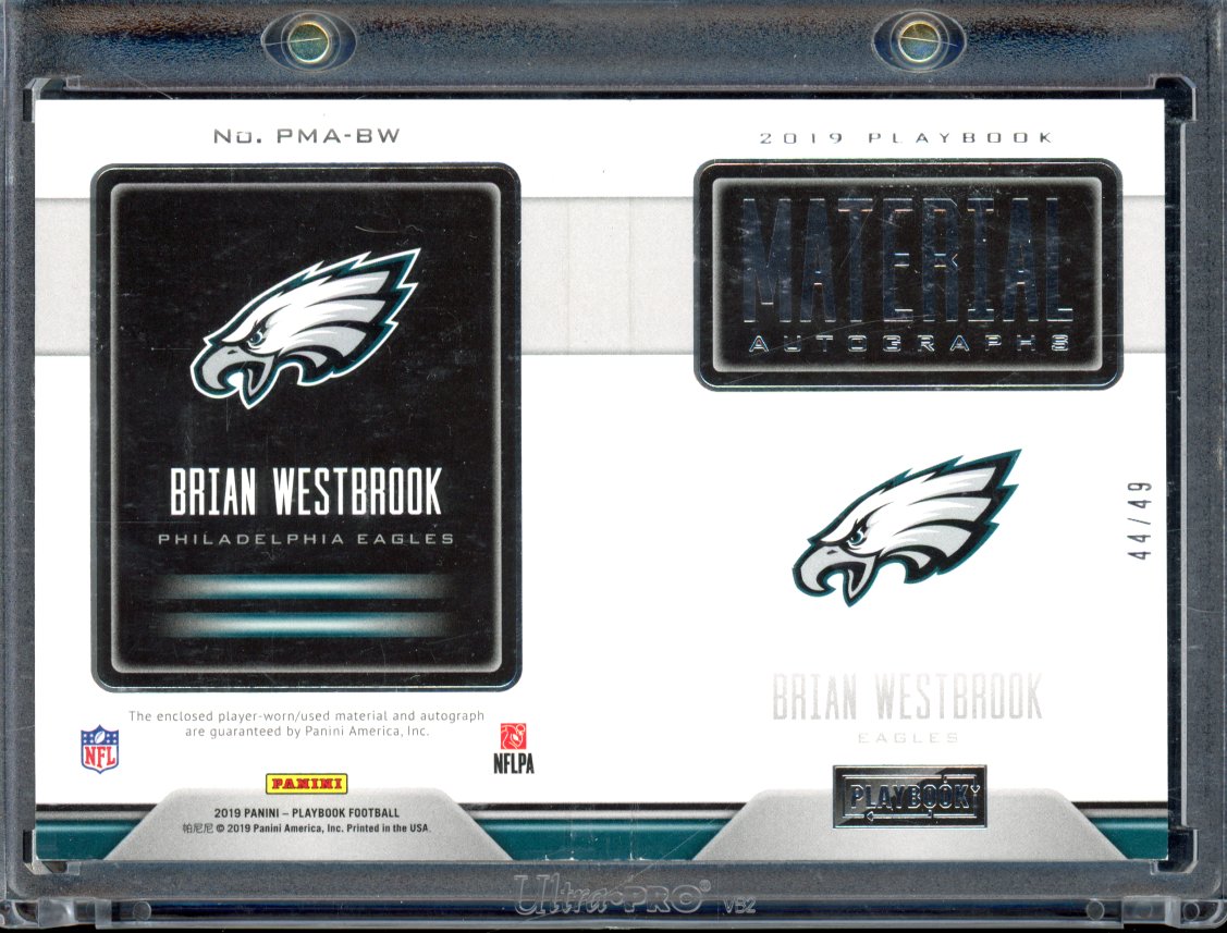 2019 Playbook Brian Westbrook Booklet /49 Patch Auto