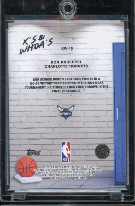 2025-26 Topps Chrome Kon Knueppel Purple X's and Whoa's Rookie /75