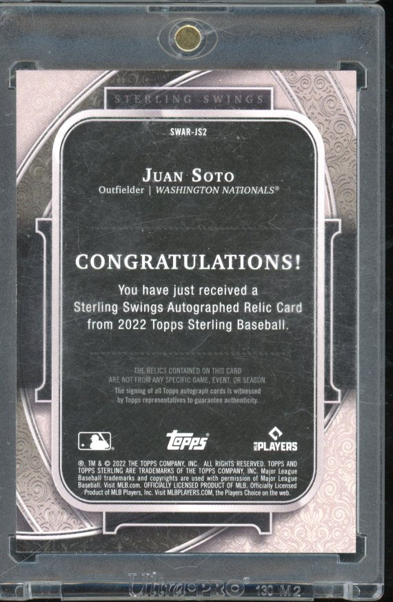 2022 Topps Sterling Juan Soto GU Patch Auto /10