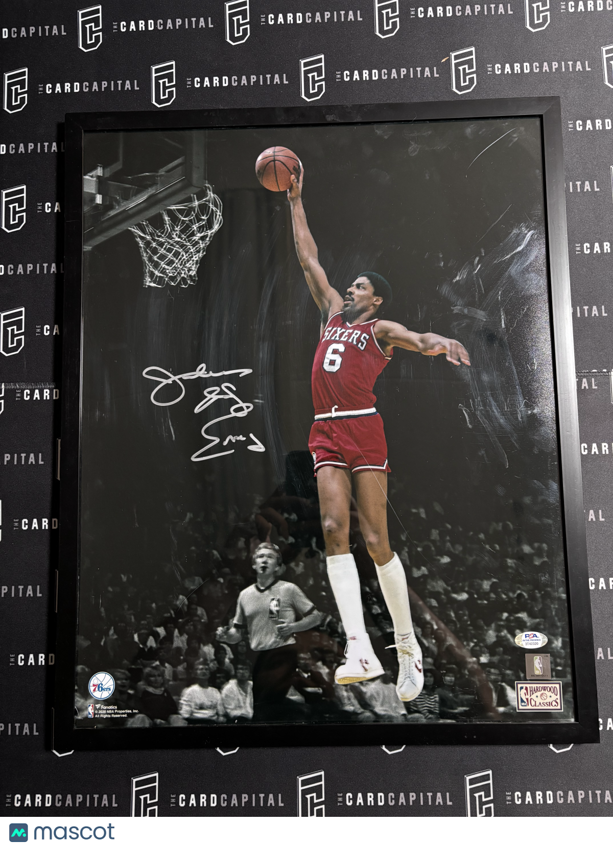 Julius "Dr J" Erving SIgned 16x20 Photo PSA