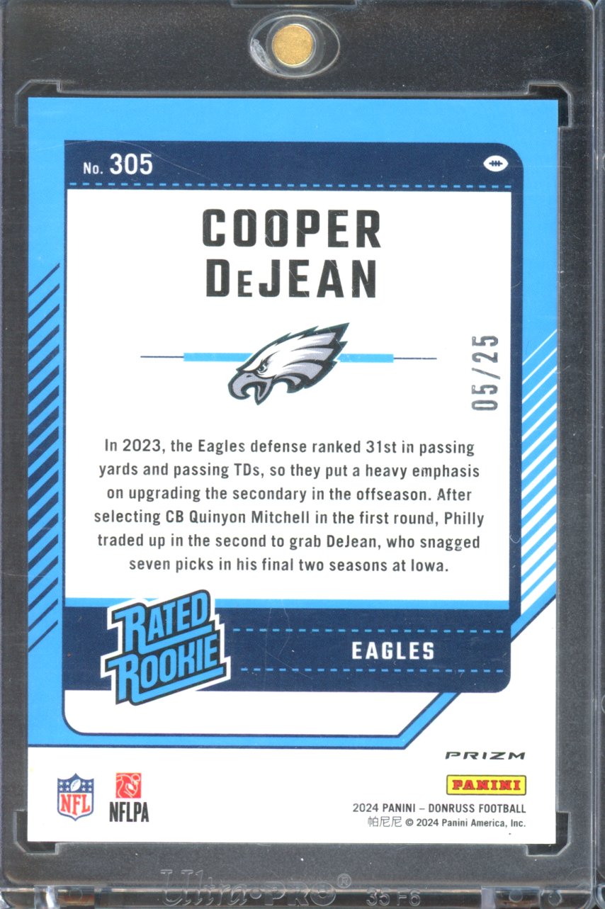 2024 Optic Cooper Dejean Green Pandora Rookie /25