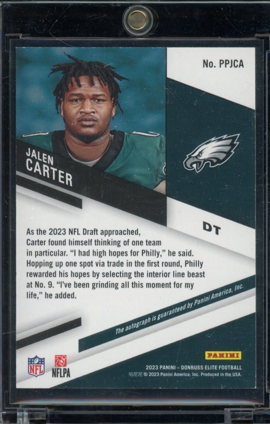2023 Elite Jalen Carter Pen Pals Rookie Auto
