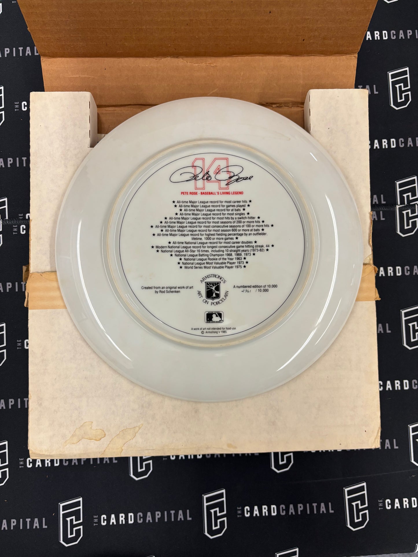 Sports Impressions Pete Rose Plate Gold Edition
