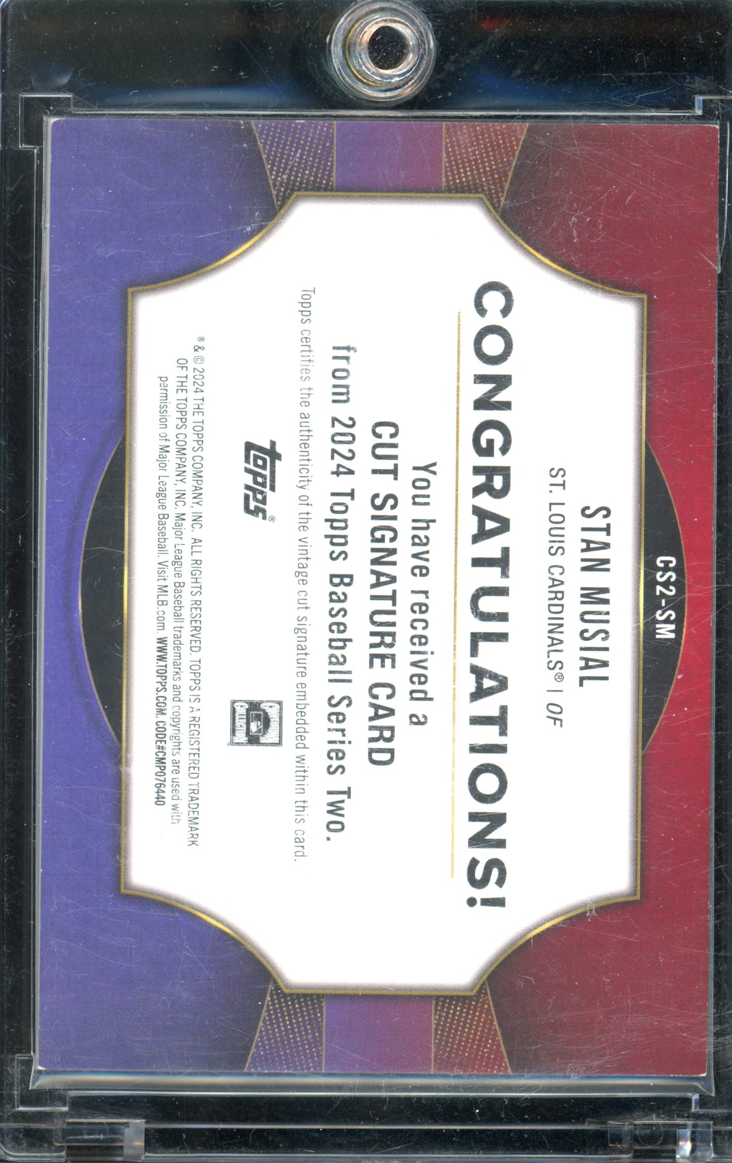 2024 Topps Series 2 Stan Musial Cut Auto 1/1