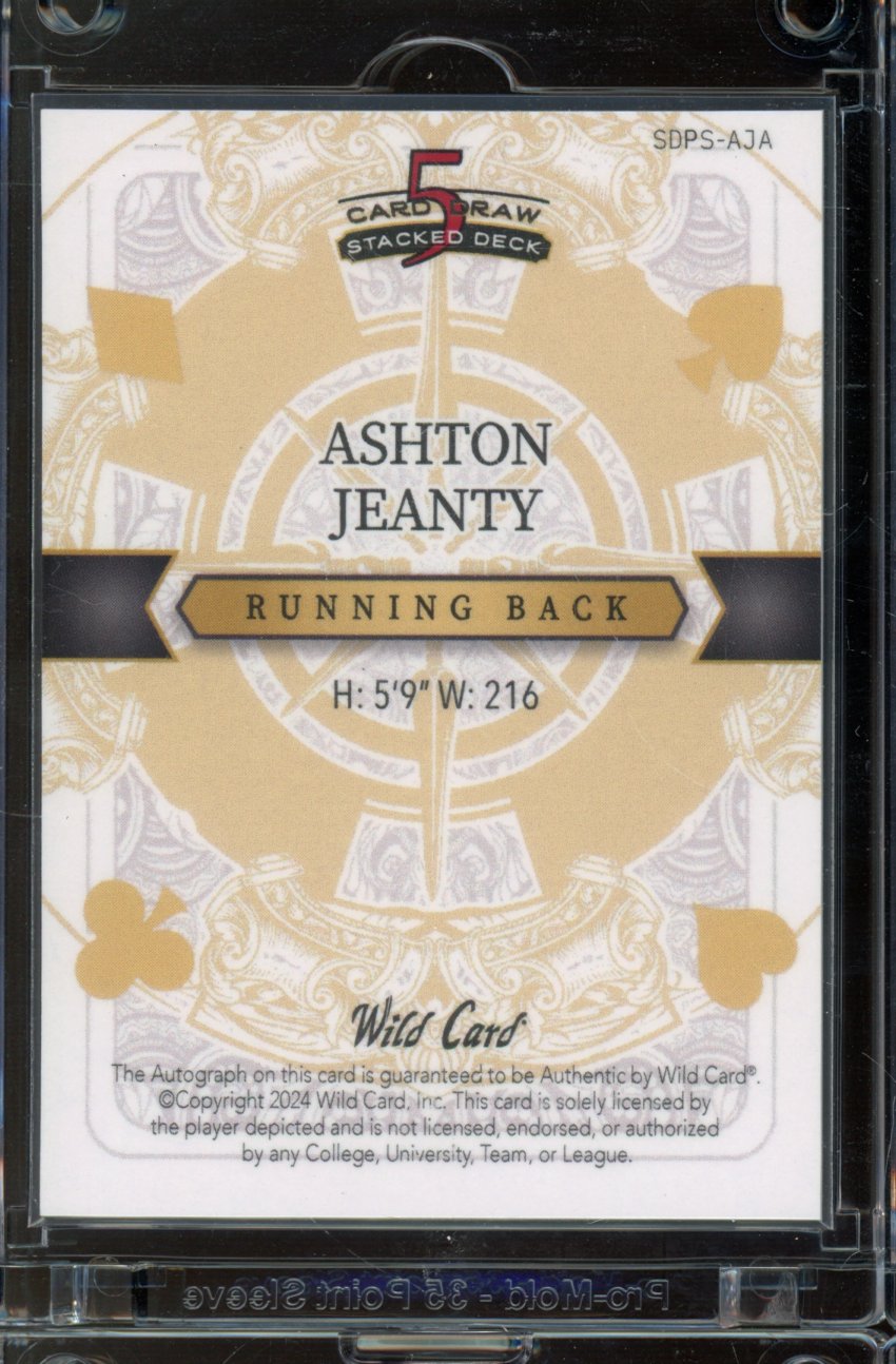 2024 Wild Card Ashton Jeanty Rookie Auto 1/1