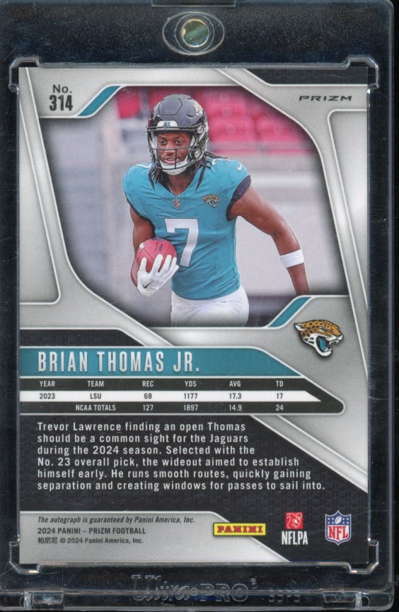 2024 Prizm Brian Thomas Jr Pink Rookie Auto