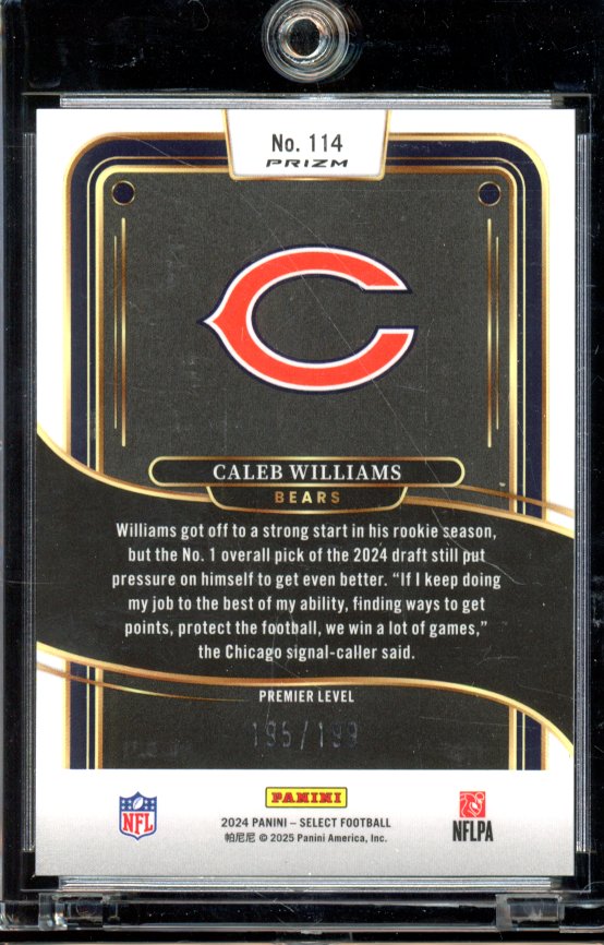 2024 Select Caleb Williams White Shock Rookie /199
