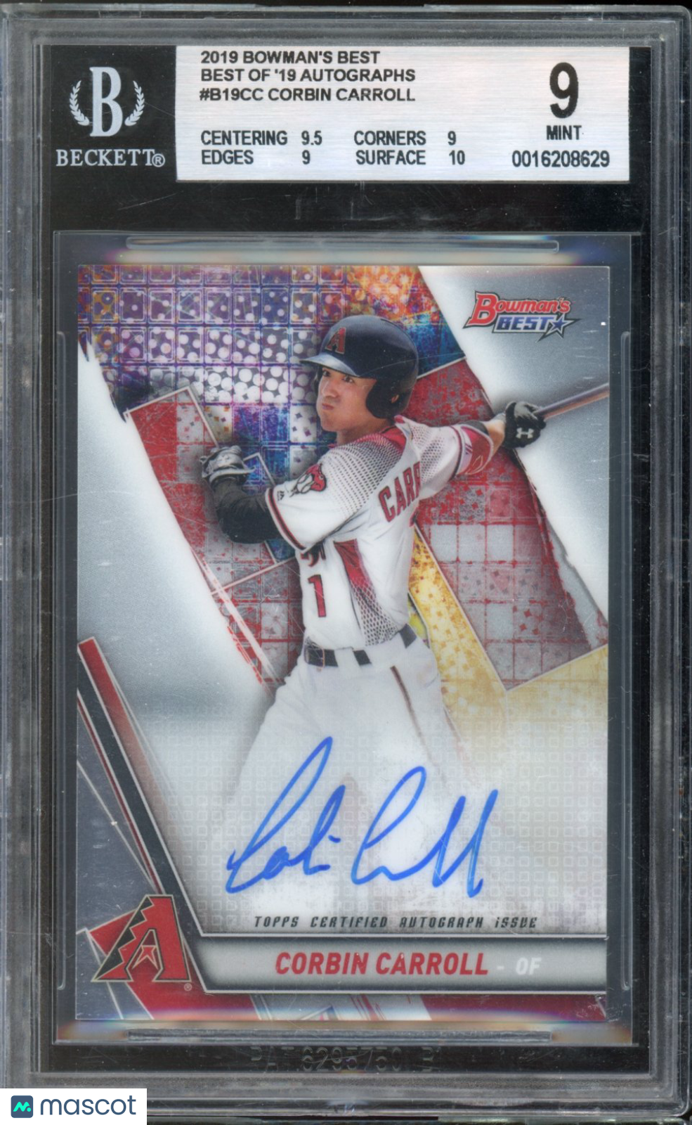 2019 Bowman's Best Corbin Carroll Rookie Auto BGS 9