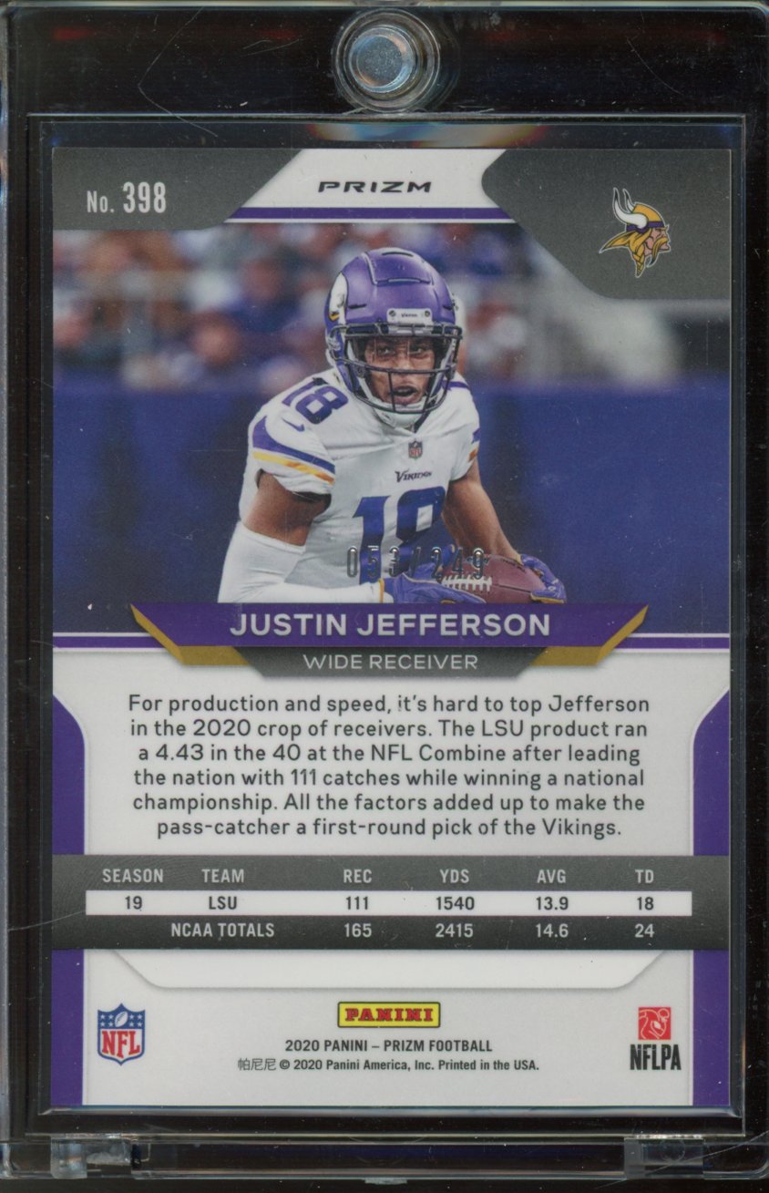 2020 Prizm Justin Jefferson Rookie Orange /249