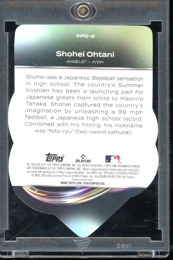 2023 Bowman Platinum Shohei Ohtani Platinum Plating Gold Die Cut /50