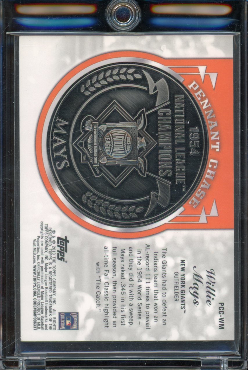 2013 Topps Willie Mays Pennant Chase Medallion /10