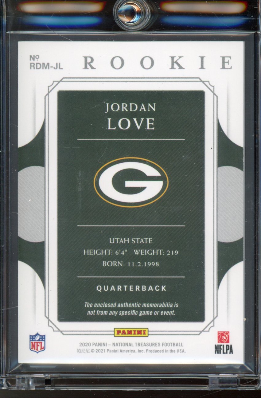 2020 National Treasures Jordan Love Rookie Patch /99
