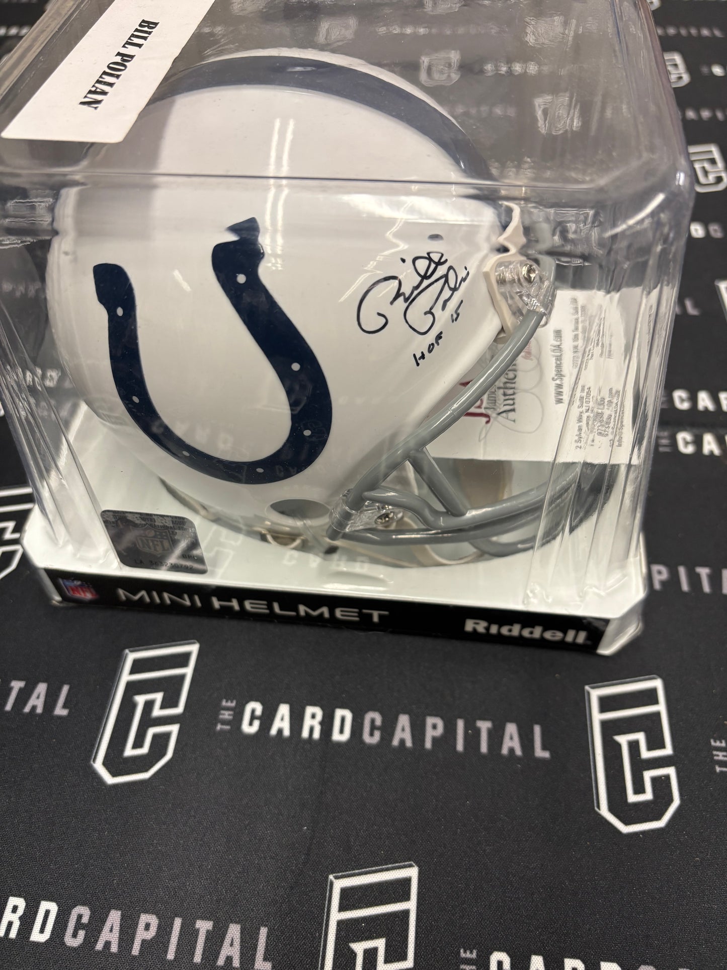 Bill Polian Signed Mini Helmet Colts JSA