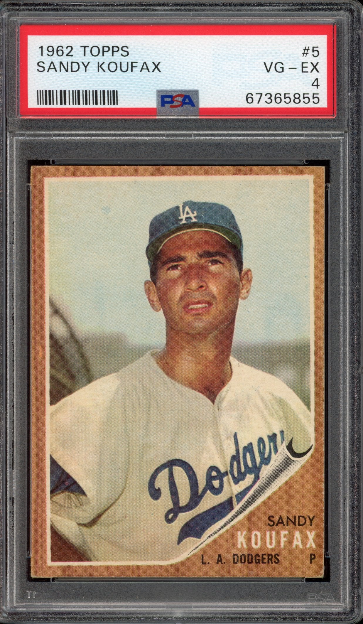 1962 Topps Sandy Koufax PSA 4
