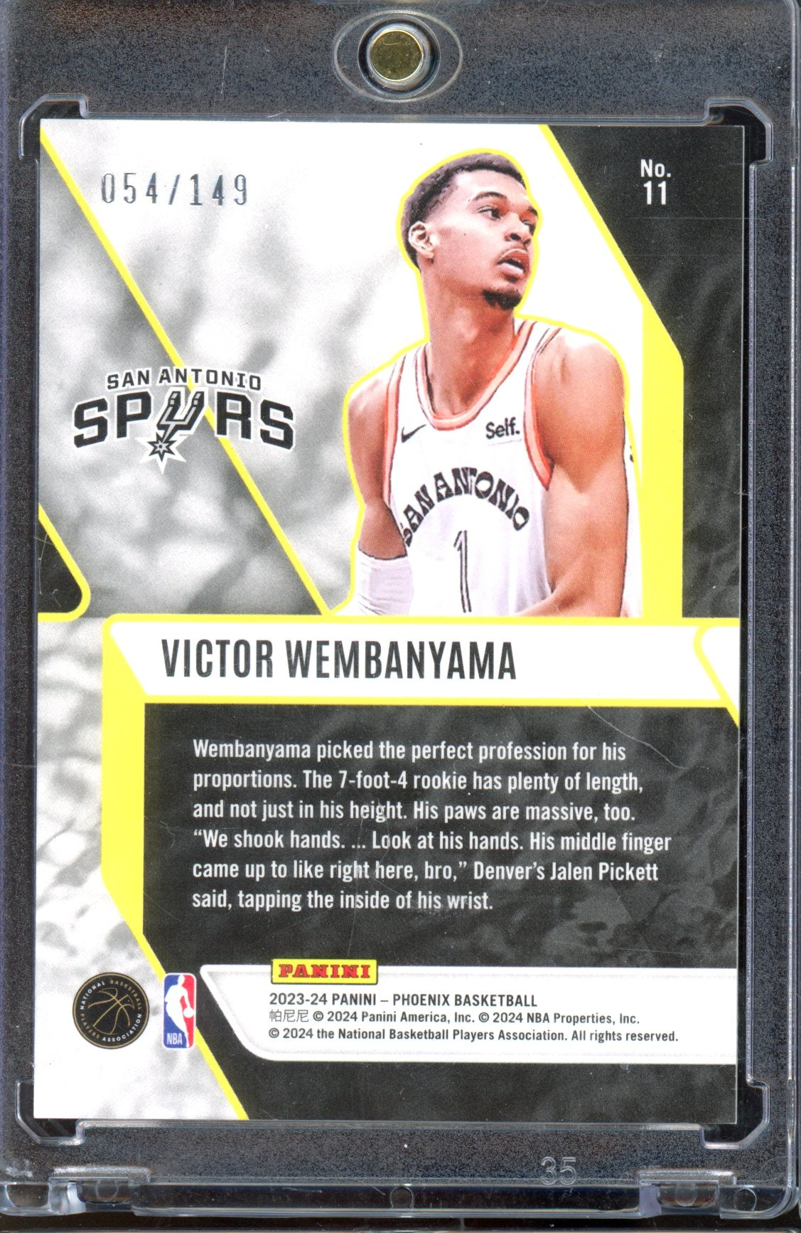 2023-24 Phoenix Victor Wembanyama Rookie Fade To Black Green Ice /149