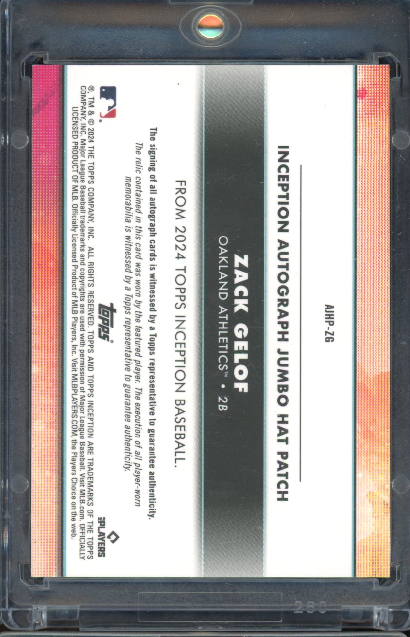 2024 Inception Zack Gelof Rookie Patch Auto Hat Logo Patch /5