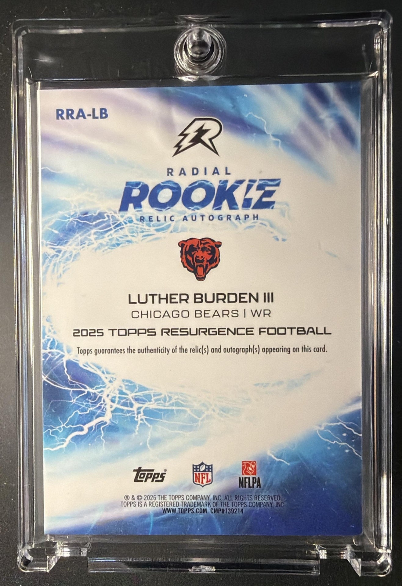 2025 Topps Resurgence Luther Burden III #RRA-LB Rookie Auto Pink Power Surge Refractor /10 RC