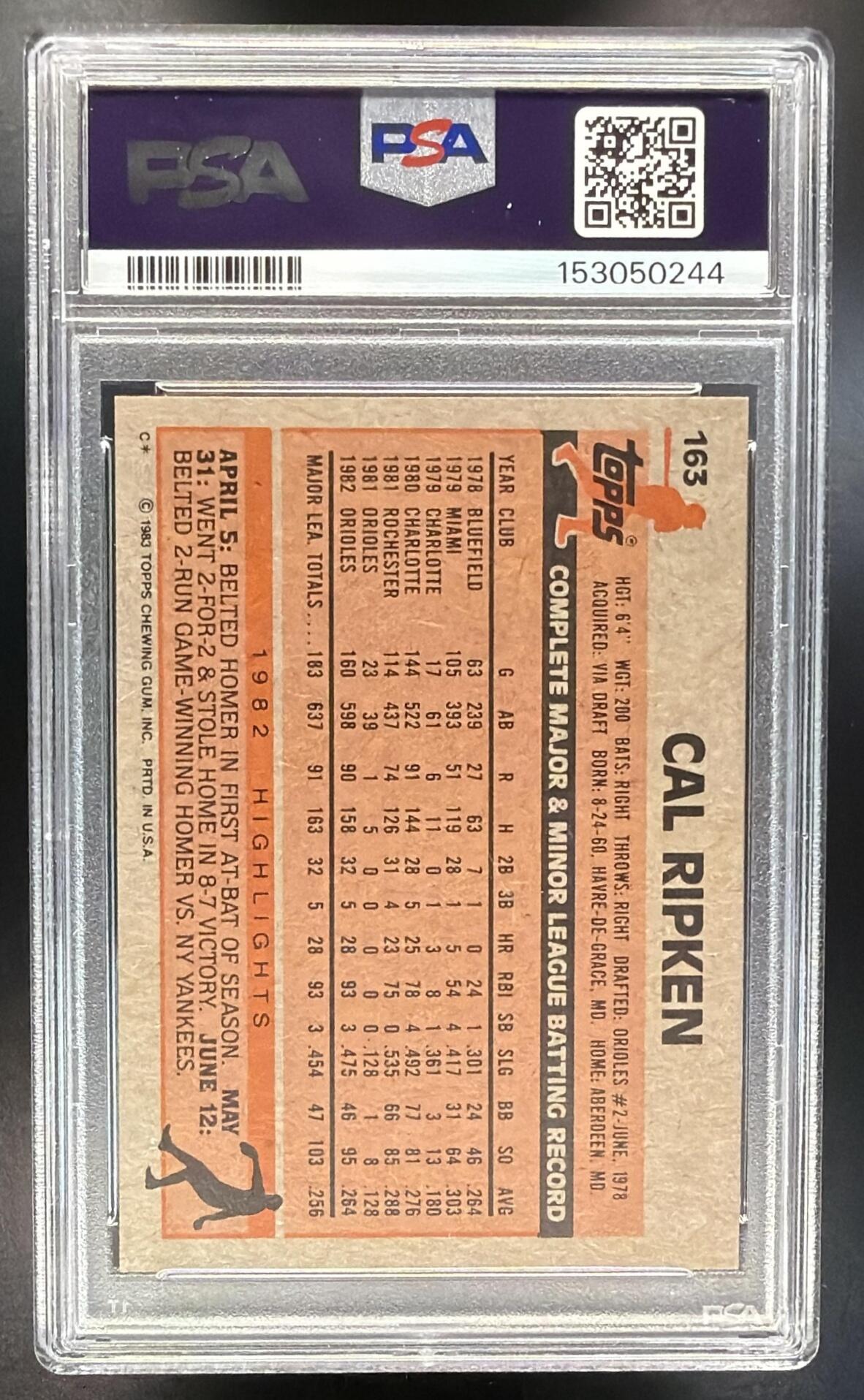 1983 Topps Cal Ripken #163 PSA 9