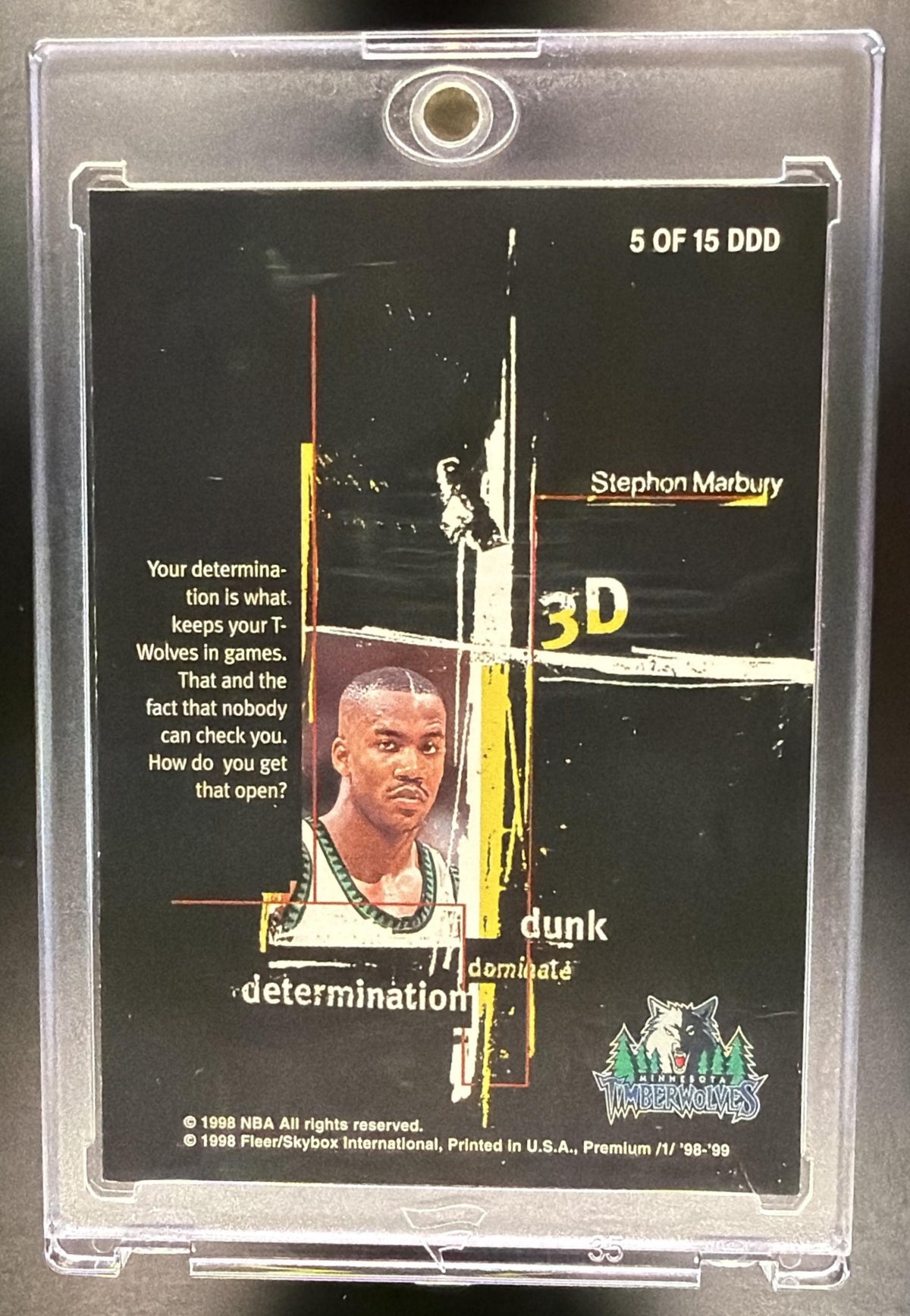 1998-99 Skybox Premium Stephon Marbury 3D