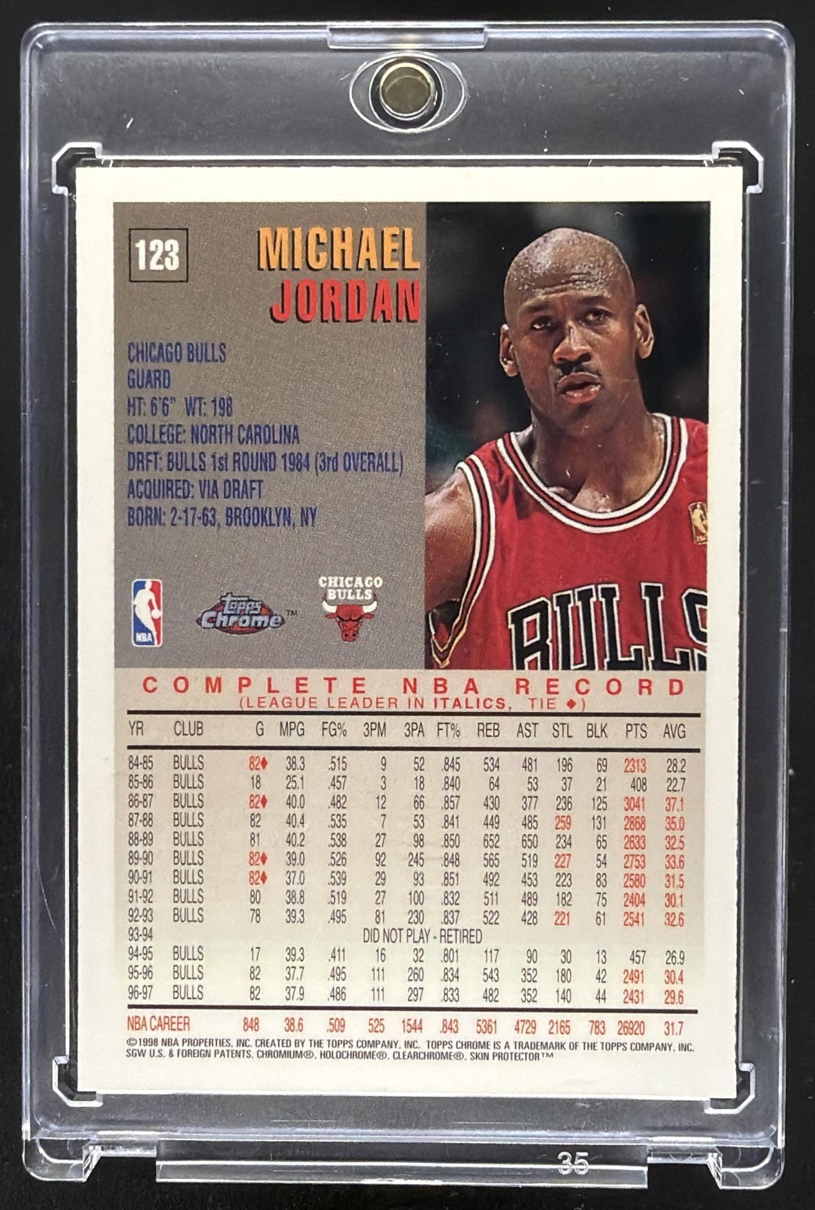 1997-98 Topps Chrome Michael Jordan #123