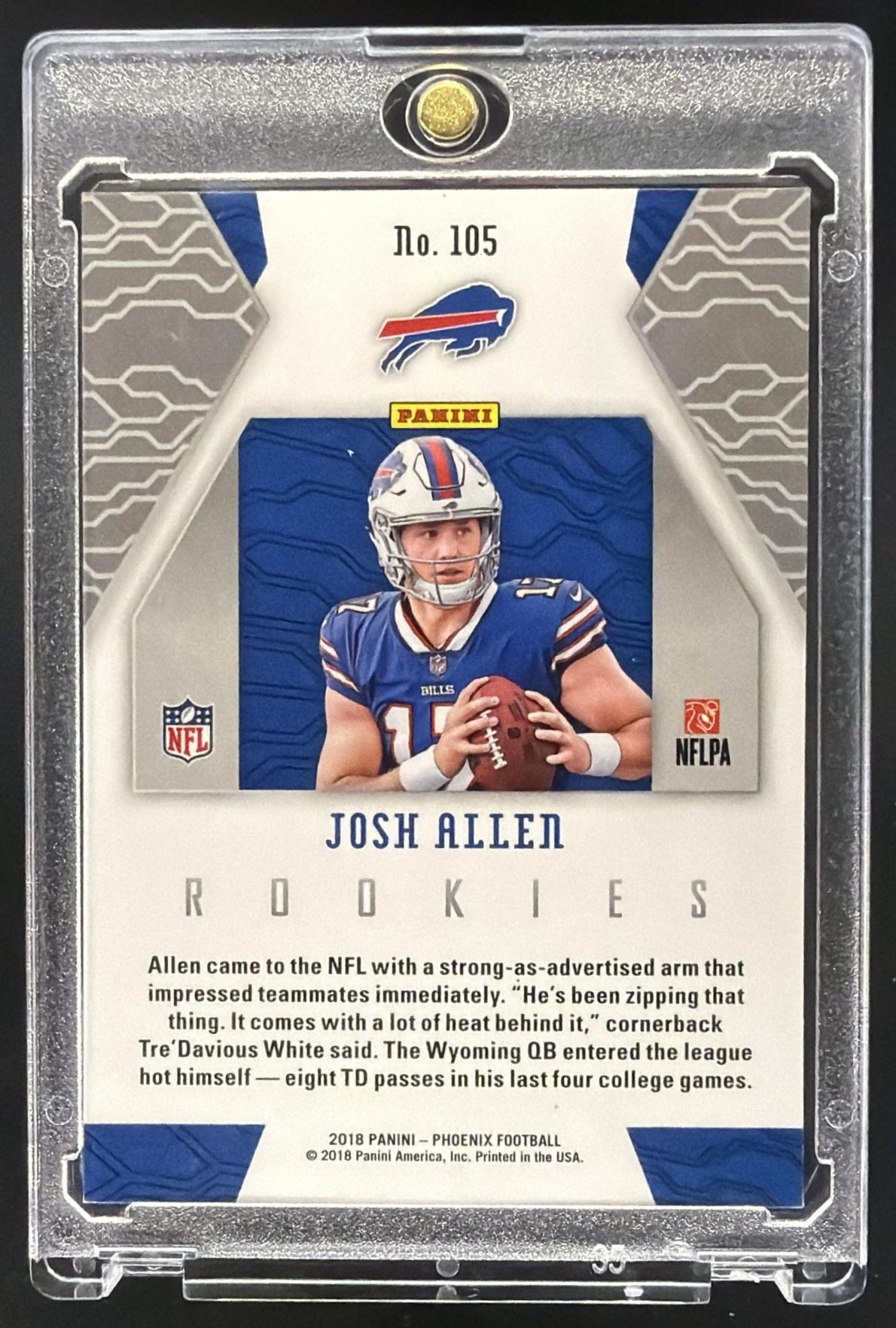 2018 Panini Phoenix Josh Allen #105 RC Color Burst