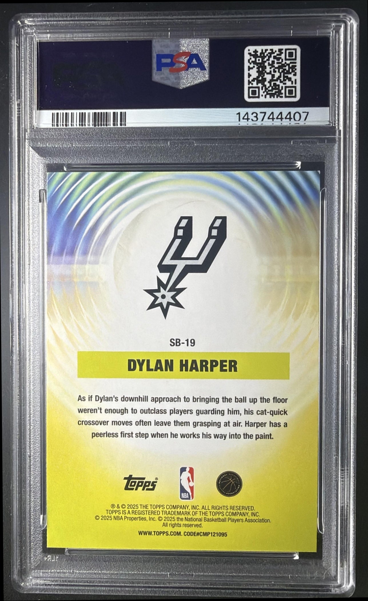 2025-26 Topps Dylan Harper #SB-19 Sonic Boom RC PSA 9