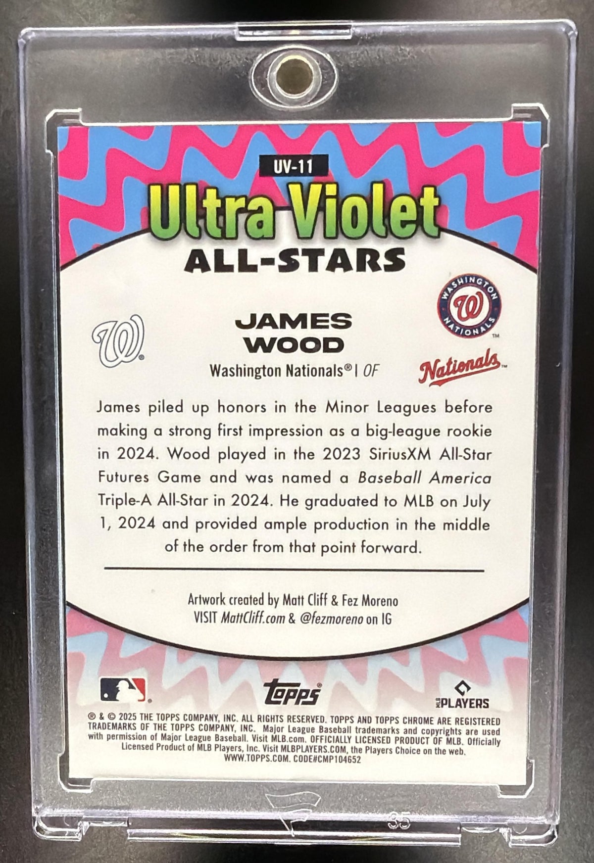 2025 Topps Chrome James Wood #UV-11 Ultraviolet All-Stars