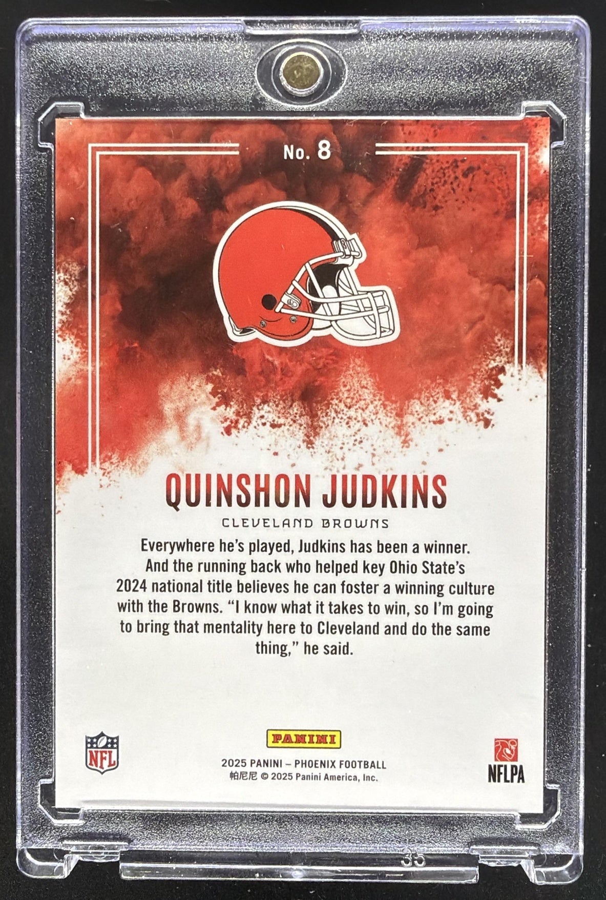 2025 Panini Phoenix Quinshon Judkins #8 Color Blast RC SSP