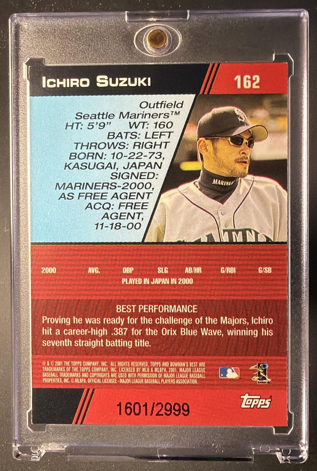 2000 Bowman Bowman's Best Ichiro Suzuki Rookie /2999