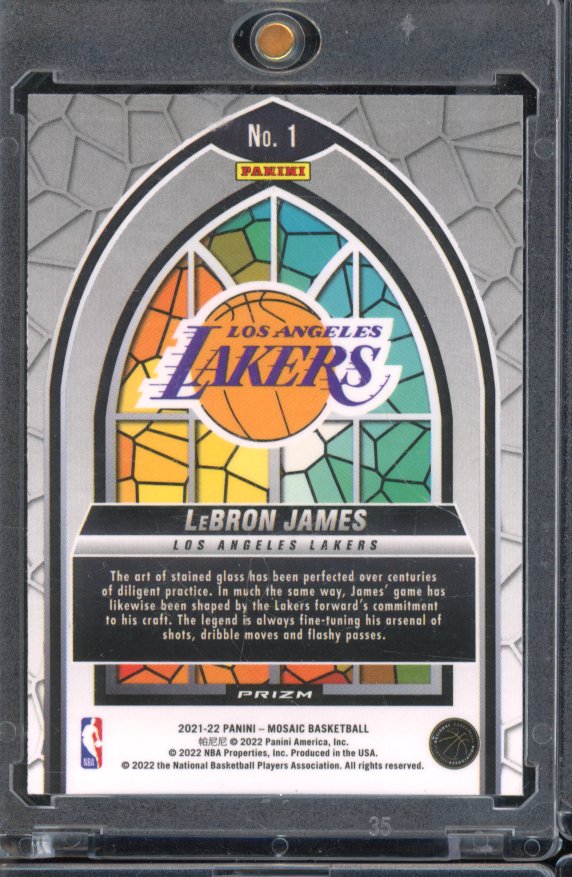 2021-22 Mosaic Lebron James Stained Glass SP