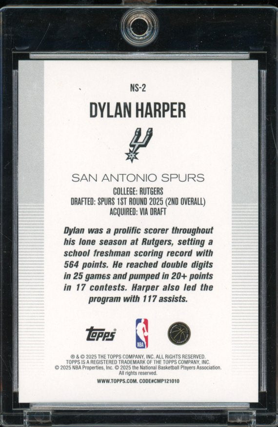 2025-26 Topps Dylan Harper New School Rookie 1/1 Foilfractor
