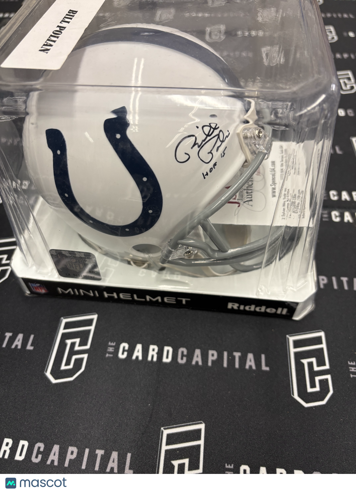 Bill Polian Signed Mini Helmet Colts JSA