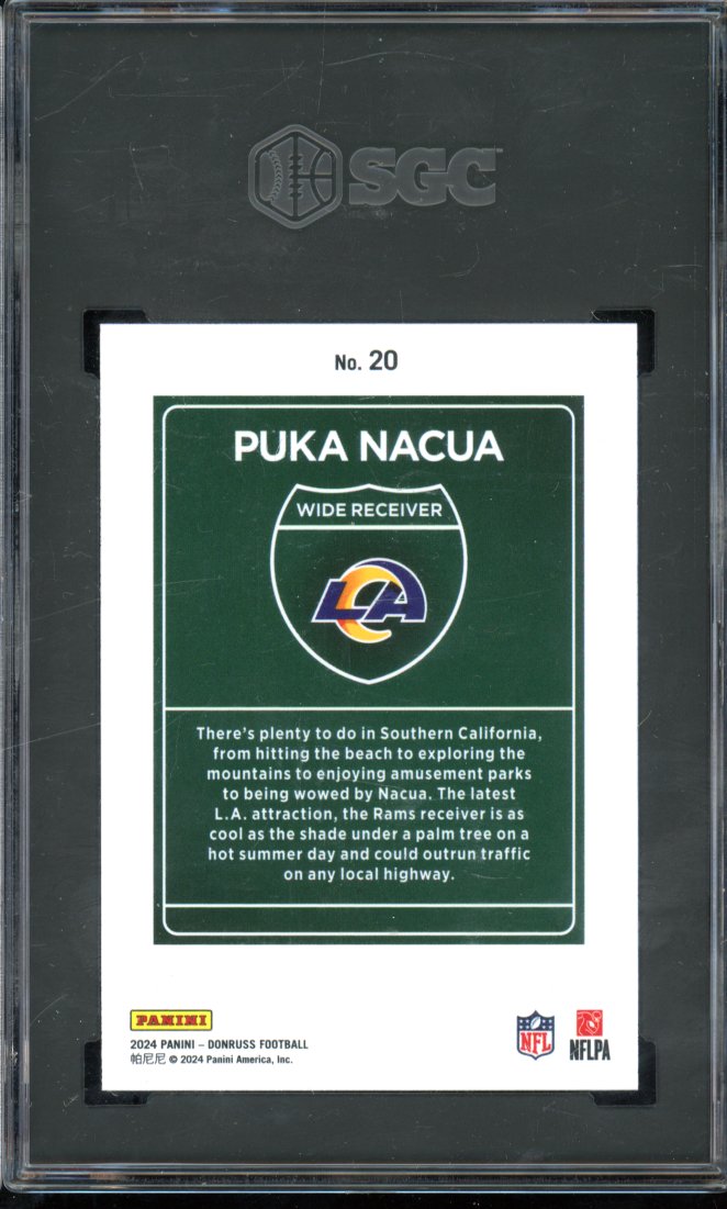 2024 Donruss Puka Nacua Downtown SP SGC 9