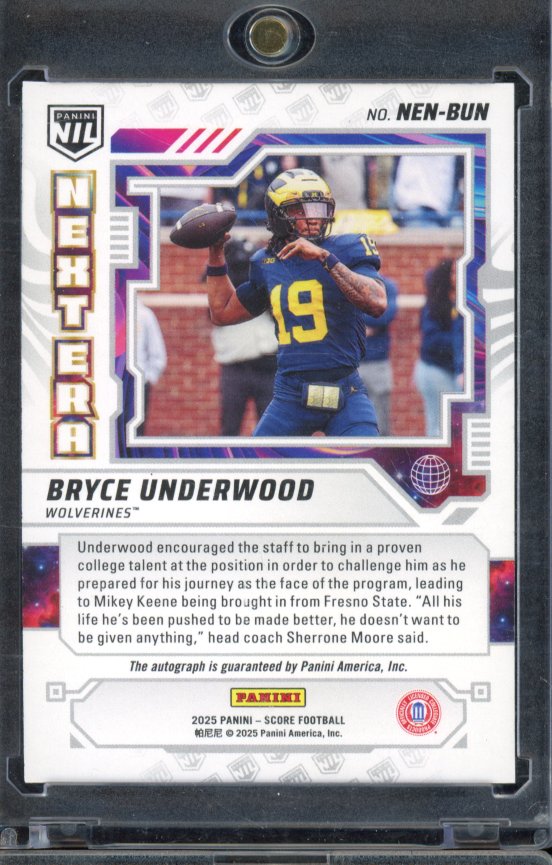 2025 Score Bryce Underwood Auto Next Era