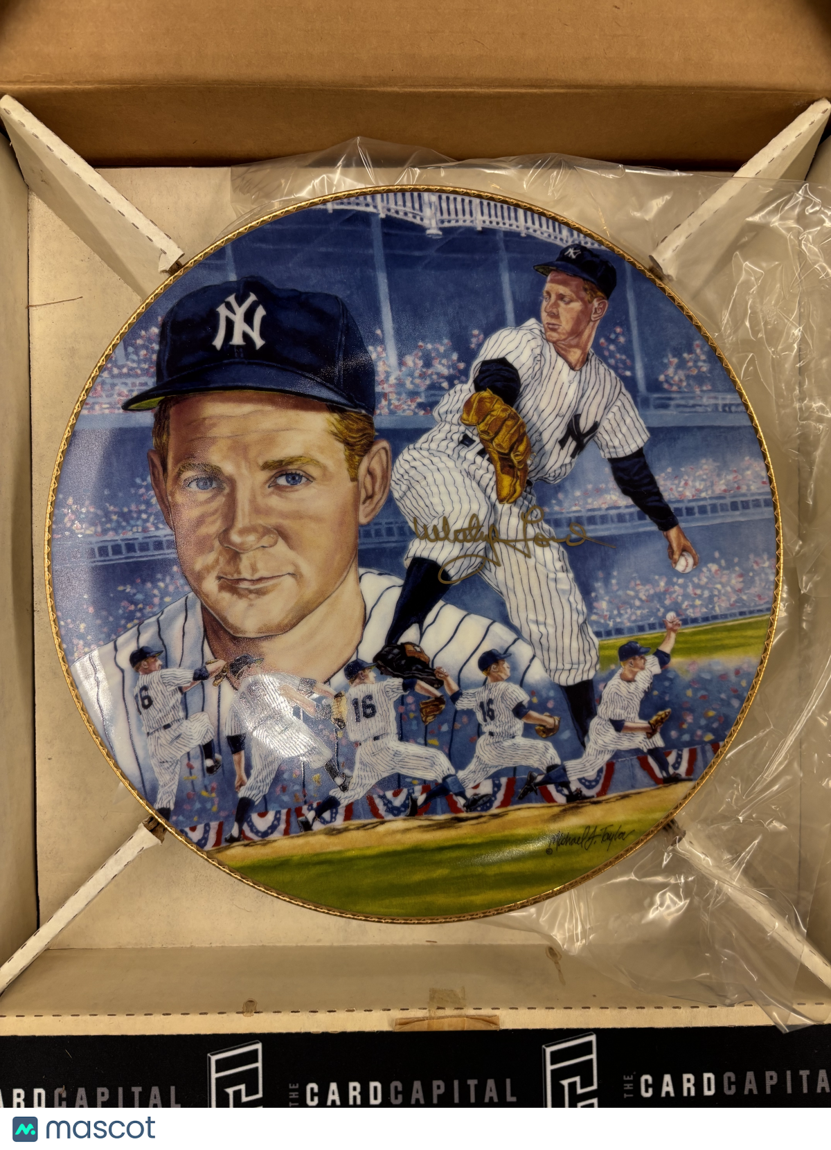 Gartlan Whitey Ford Collectors Signed Plate