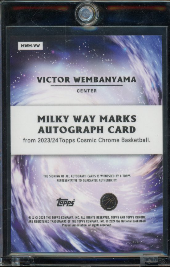 2023-24 Topps Chrome Cosmic Victor Wembanyama Rookie Auto /75