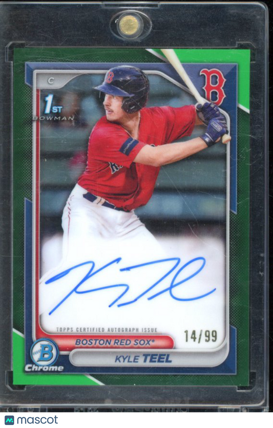 2024 Bowman Chrome Kyle Teel Green Refractor Auto /99 1st