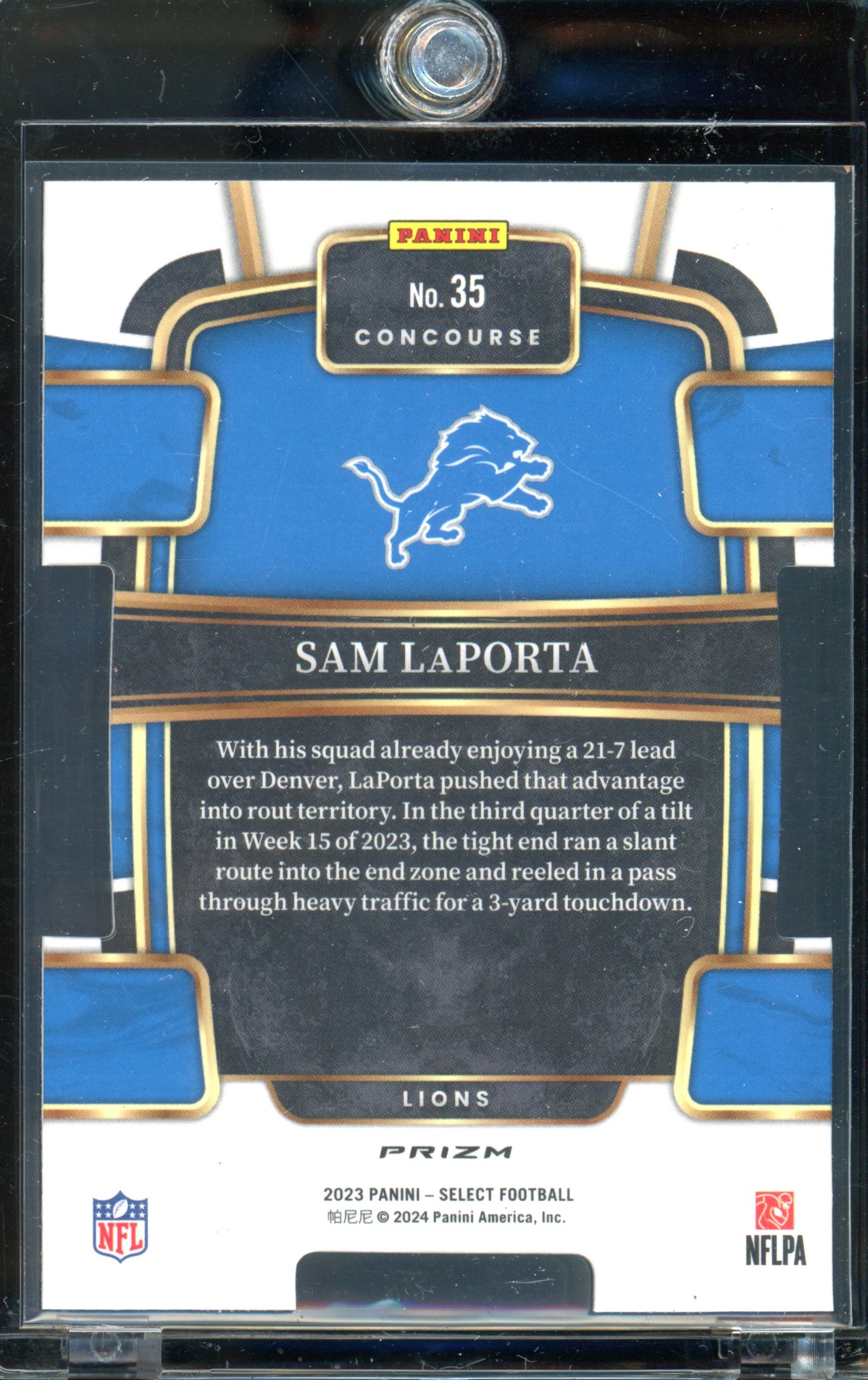 2023 Select Sam Laporta Die-Cut Zebra RC